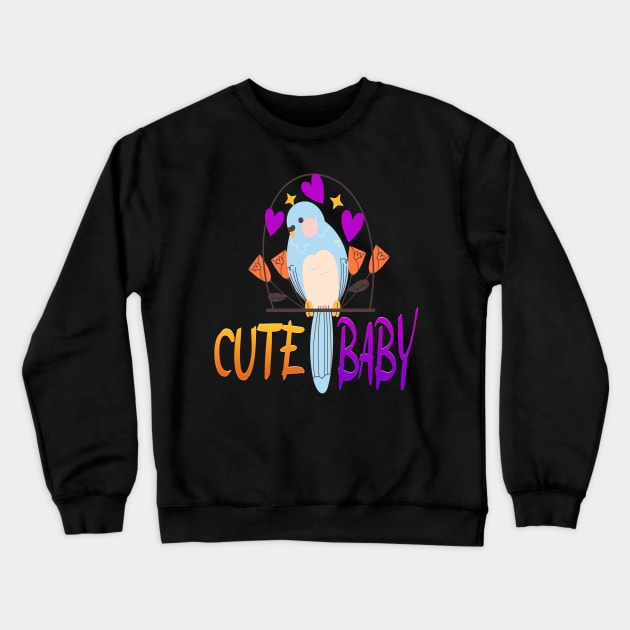 (Parrot) Cute baby Crewneck Sweatshirt by Abouharoune